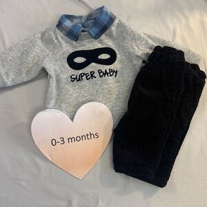 The Children's Place - 2 piece newborn outfit.  Size 0-3 months
